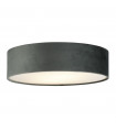 Ceiling light Drum 2 bulbs Plastic, velvet, mild steel white, gray, gel