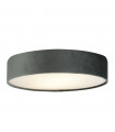 Ceiling light Drum 3 bulbs Plastic, velvet, mild steel white, gray, gel