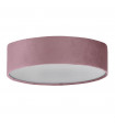 Plafonnier Drum 3 ampoules Plastique,velours,acier doux blanc,rose,gel