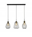 Melbourne 3-Light Pendant Mild Steel Antique Brass,Sandblasted Black
