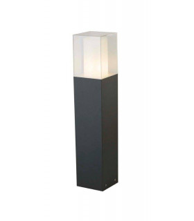 Outdoor garden bollard Cast aluminum Dark gray 1 bulb 45cm