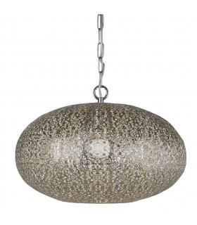 Suspension Fretwork Acier doux Chrome,nickel brillant 1 ampoule 28cm