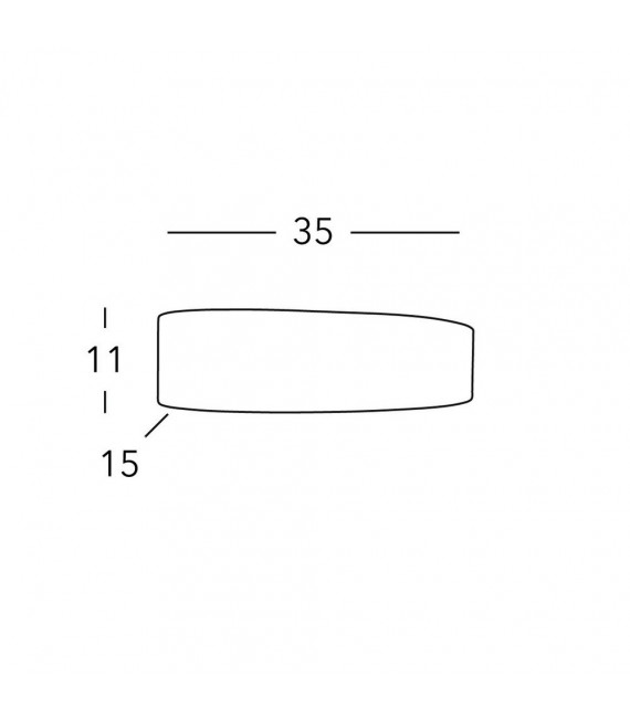 Applique en plâtre Discus blanc 1 ampoule 11cm