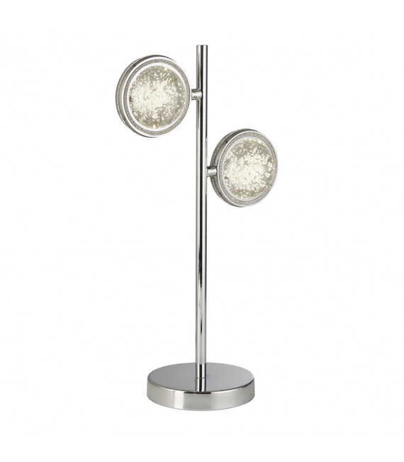 Design lamp Quartz Glass, acrylic, mild steel Chrome, Transparent 2 bulbs 45.5cm