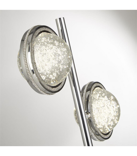 Lampada di design Quarzo Vetro, acrilico, acciaio dolce Cromo, Trasparente 2 lampadine 45,5cm