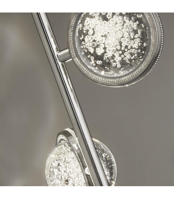 Lampadaire Quartz Verre,acier inoxydable,acier doux Chrome,Transparent