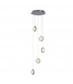 Suspension Quartz 5 ampoules Verre,acier inoxydable,acier doux Chrome,Transparent