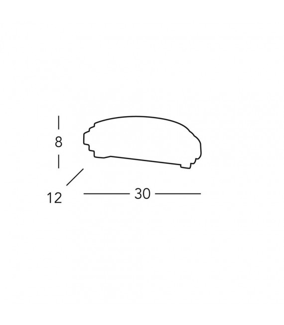 Applique en plâtre Stiegel blanc 1 ampoule 8cm