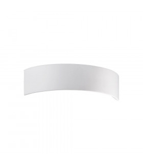 Arco weiße Gipswandleuchte 1 Glühbirne 10cm