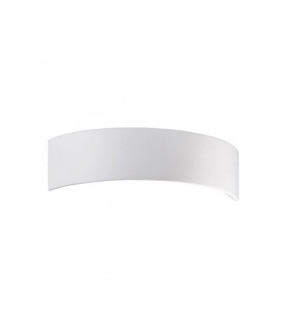 Arco weiße Gipswandleuchte 1 Glühbirne 10cm