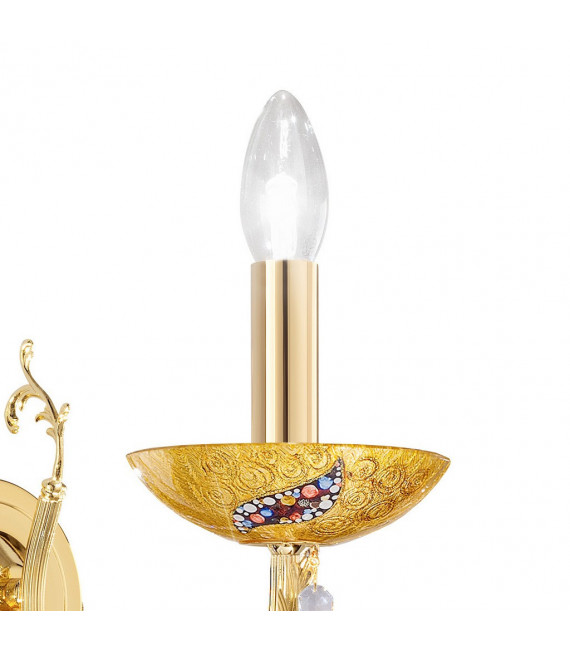 Wall light Victoria 24 carat gold 1 bulb 20cm
