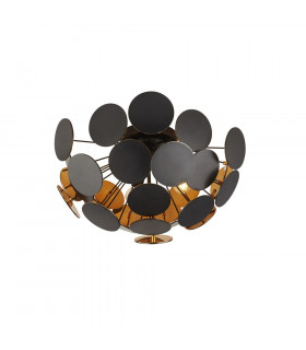 Discus Deckenleuchte Kunststoff schwarz 3 flammig 27cm