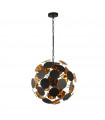 Suspension Discus Plastique Noir 4 ampoules 47cm