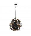 Suspension Discus Plastique Noir 6 ampoules 54cm