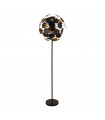 Lampadaire Discus Plastique Noir 4 ampoules 162cm