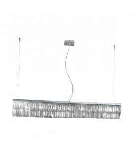 Prisma Chrome pendant light 10 bulbs 28cm