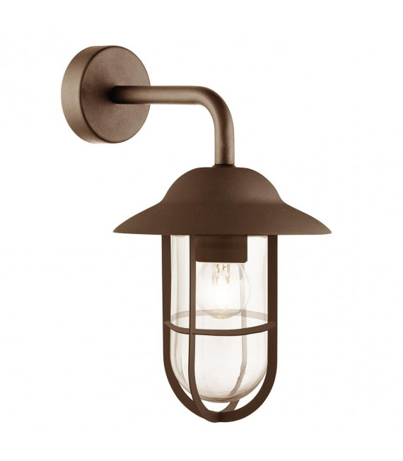 Lanterna da giardino Toronto Vetro, acciaio inossidabile Trasparente, marrone ruggine 1 lampadina 31cm