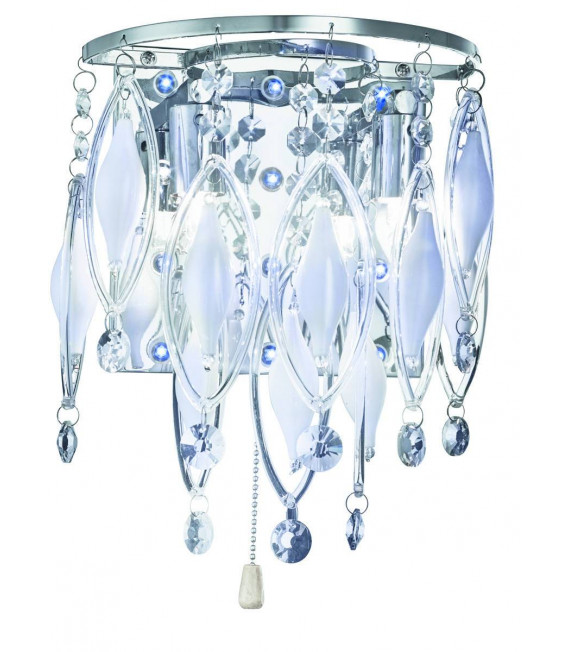 Applique design Spindle Chrome 2 ampoules 25cm