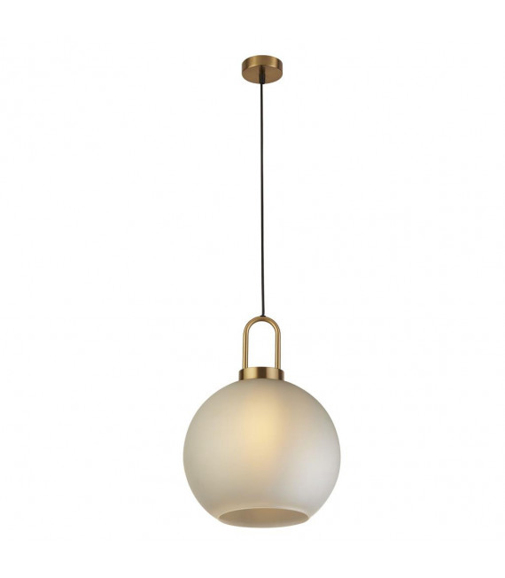 Snowdrop pendant Glass, mild steel Brass, acid glass 1 bulb 41cm