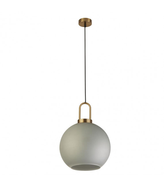 Suspension Snowdrop Verre,acier doux Laiton,verre acide 1 ampoule 41cm