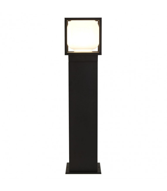 Garden bollard Athens Plastic, aluminum metal casting Black, opal white