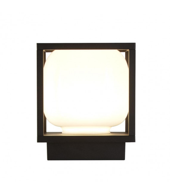 Athens garden lantern Plastic, Aluminum metal casting Black, opal white