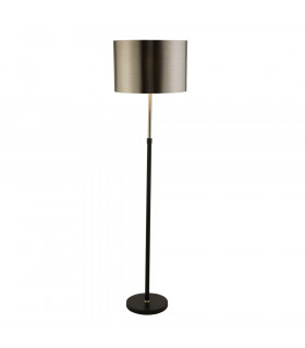 Floor lamp Mild steel Matte black 1 bulb 115cm