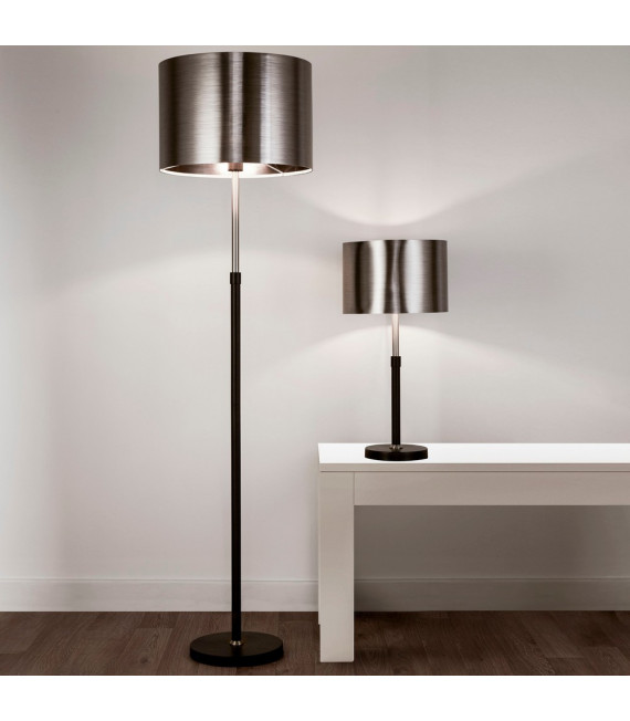 Floor lamp Mild steel Matte black 1 bulb 115cm