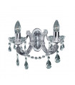Wall light Marie Therese Chrome glass crystal 2 bulbs 20cm