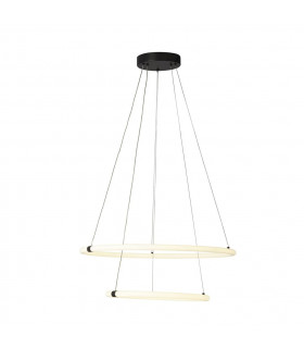 Plafonnier LED intégré Revolve Acrylique,acier doux blanc,Noir mat
