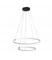 Plafonnier LED intégré Revolve Acrylique,acier doux blanc,Noir mat