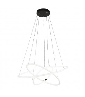 Revolve Plafoniera a LED integrata Acrilico, acciaio dolce bianco, nero opaco