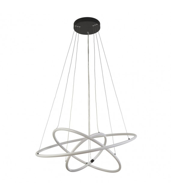 Plafonnier LED intégré Revolve Acrylique,acier doux blanc,Noir mat