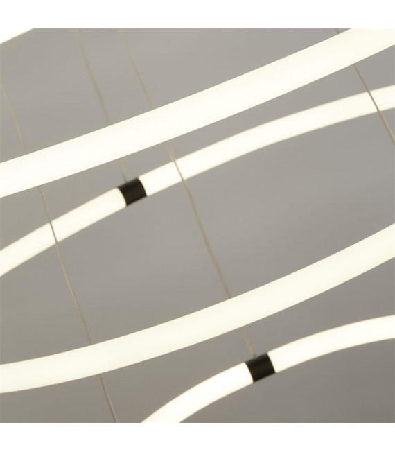 Plafonnier LED intégré Revolve Acrylique,acier doux blanc,Noir mat
