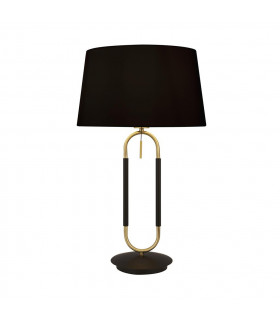 Table lamp Jazz Plastic, velvet, mild steel Black, satin brass, Black 1 bulb 47cm