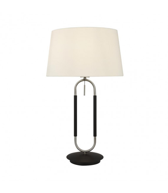 Jazz table lamp Plastic, velvet, mild steel Satin silver, white, black 1 bulb 47cm