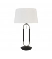 Jazz table lamp Plastic, velvet, mild steel Satin silver, white, black 1 bulb 47cm