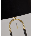 Floor lamp Jazz Plastic, velvet, mild steel Black, satin brass, Black 1 bulb 139.5cm