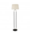 Lampadaire Jazz Plastique,velours,acier doux Argent satiné, blanc,Noir 1 ampoule 139,5cm