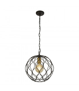 Finesse lámpara colgante Acero dulce Negro mate 1 bombilla 33cm