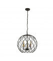 Finesse pendant light Mild steel Matt black 3 bulbs 41cm