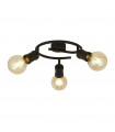 Plafonnier Dance 3 ampoules Acier doux Noir,sabNoir