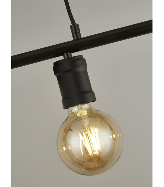 Pendant light Dance Mild steel Black,sabBlack 4 bulbs 12cm