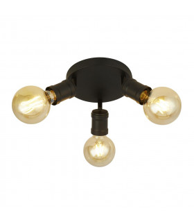 Spot Dance 3-Light Ceiling Light Mild Steel Black,sabBlack