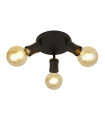 Plafonnier Spot Dance 3 ampoules Acier doux Noir,sabNoir