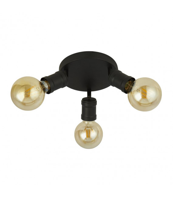 Spot Dance 3-Light Ceiling Light Mild Steel Black,sabBlack