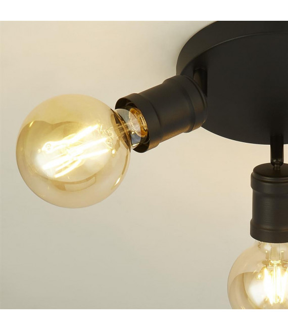 Spot Dance Lámpara de techo de 3 luces Acero dulce Negro,sabBlack