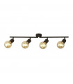 Barre de spots Dance 4 ampoules Acier doux Noir,sabNoir