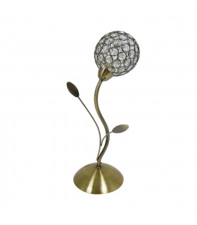 Lampe Design Bellis Verre,acier doux Laiton antique 1 ampoule 38cm