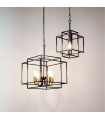 Crate pendant light Mild steel Matte black 1 bulb 76.5cm